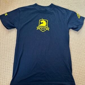 adidas Women's Navy Blue Boston B.A.A. Short Sleeve Tee